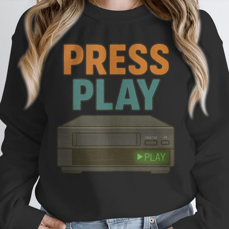 VHS Cassette Retro Analog Nostalgia Theme Unisex Sweatshirt