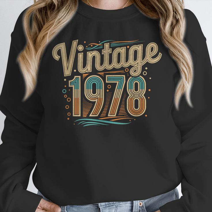 Vintage 1978 Retro Year Groovy 70s For Dad Nostalgia Unisex Sweatshirt