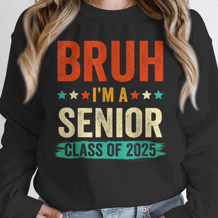Vintage Bruh I'm A Senior Class Of 2025 Graduation Women Men Unisex Sweatshirt