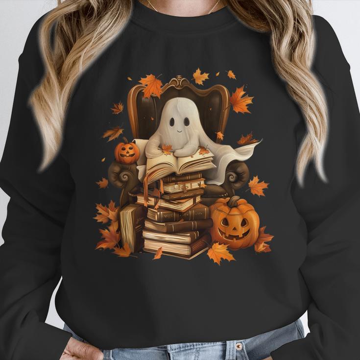 Vintage Ghost Book Reading Pumpkin Gothic Halloween Teachers Unisex Sweatshirt Vintage Ghost Book Reading Pumpkin Gothic Halloween Teachers Unisex Sweatshirt