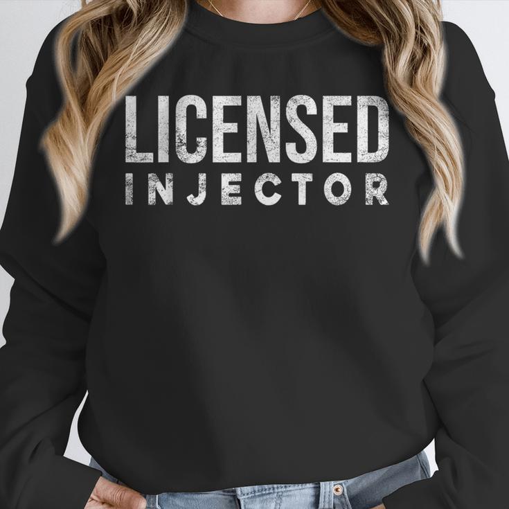 Vintage Licensed Injector Graduation Licensed Nurse Injector Unisex Sweatshirt