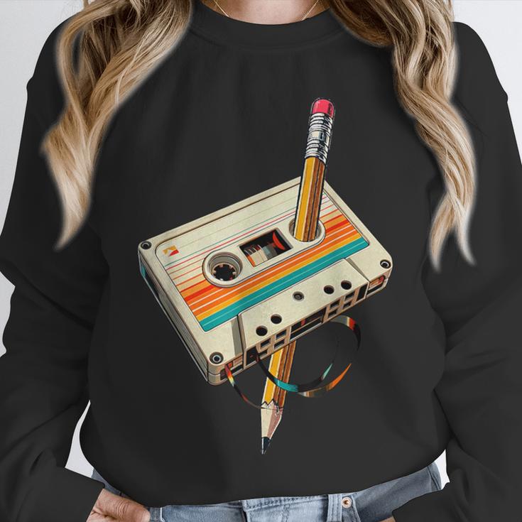 Vintage Pencil Rewind Cassette Tape Nostalgia Party 80s 90s Unisex Sweatshirt Vintage Pencil Rewind Cassette Tape Nostalgia Party 80s 90s Unisex Sweatshirt