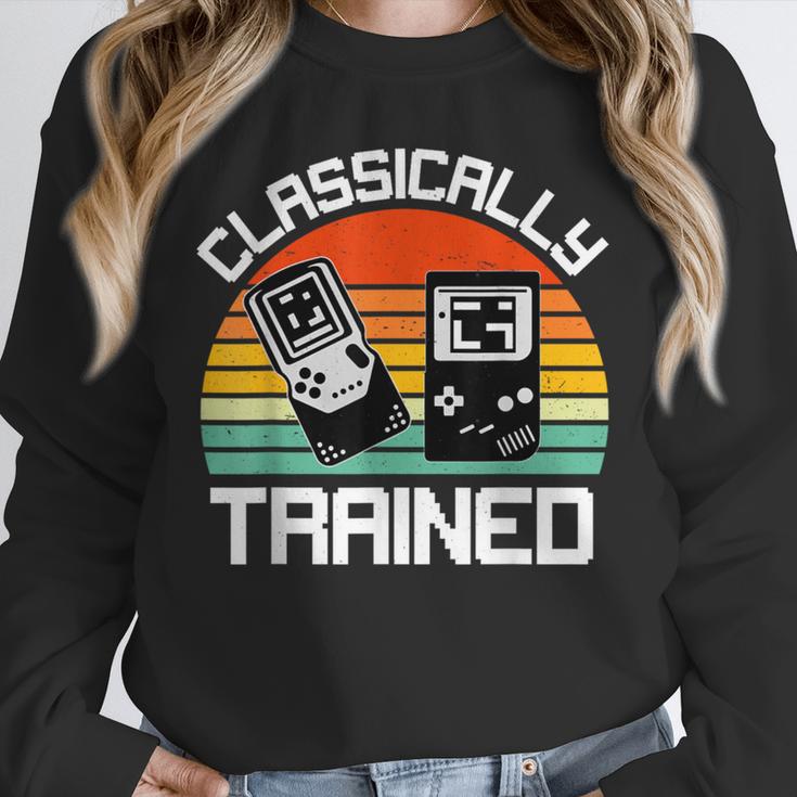 Vintage Retro Classically Trained Video Game 90s Nostalgia Unisex Sweatshirt
