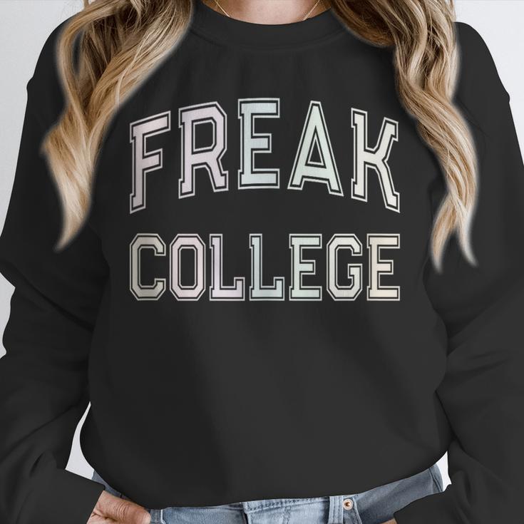 Vintage Sarcastic FREAK COLLEGE Introvert Anti Social Unisex Sweatshirt Vintage Sarcastic FREAK COLLEGE Introvert Anti Social Unisex Sweatshirt