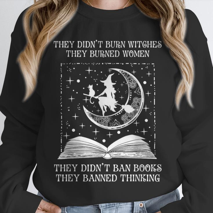 Vintage They Didn't Burn Witches They Burned Women Ban Books Unisex Sweatshirt Vintage They Didn't Burn Witches They Burned Women Ban Books Unisex Sweatshirt
