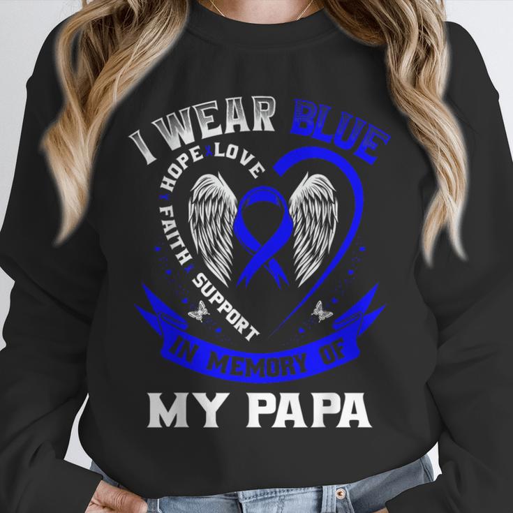I Wear Blue In Memory Of Papa Colon Cancer Awareness Shirts Unisex Sweatshirt I Wear Blue In Memory Of Papa Colon Cancer Awareness Shirts Unisex Sweatshirt