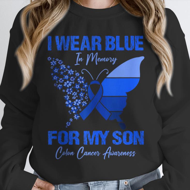 I Wear Blue In Memory For My Son Colon Cancer Awareness Unisex Sweatshirt I Wear Blue In Memory For My Son Colon Cancer Awareness Unisex Sweatshirt