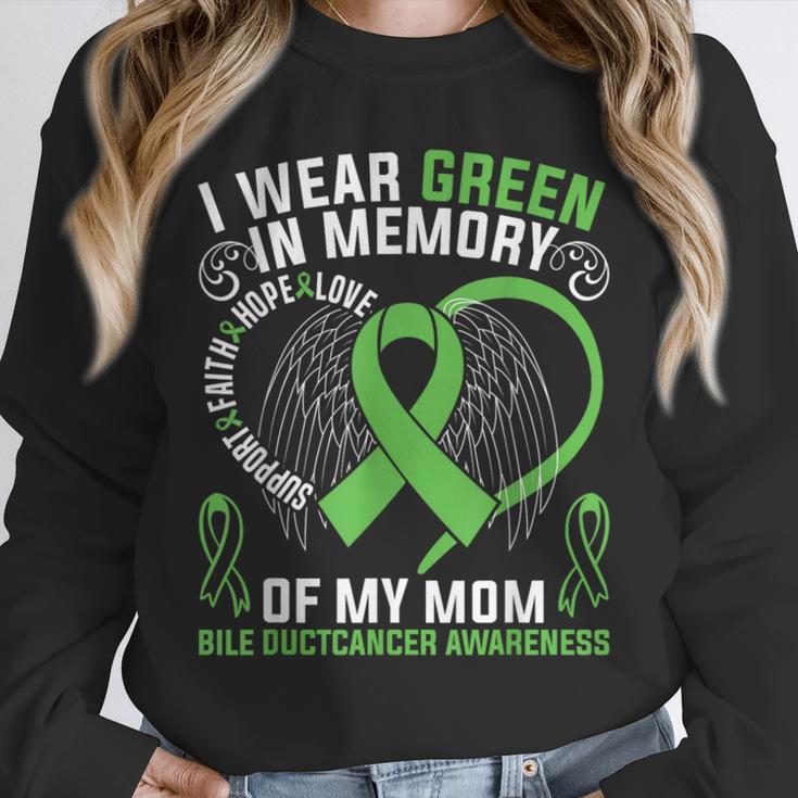 I Wear Green In Memory Of My Mom Bile Duct Cancer Awareness Unisex Sweatshirt I Wear Green In Memory Of My Mom Bile Duct Cancer Awareness Unisex Sweatshirt