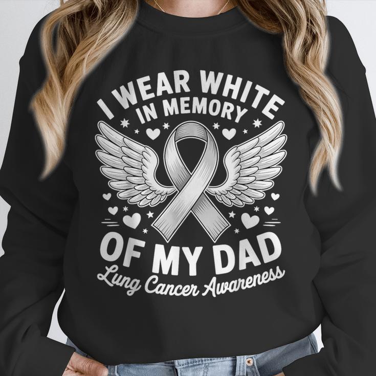 I Wear In Memory Of My Dad Lung Cancer Awareness Unisex Sweatshirt