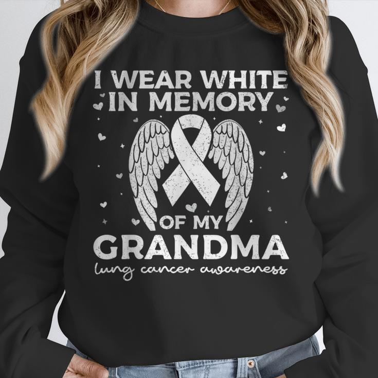 I Wear In Memory Of My Grandma Lung Cancer Awareness Unisex Sweatshirt I Wear In Memory Of My Grandma Lung Cancer Awareness Unisex Sweatshirt