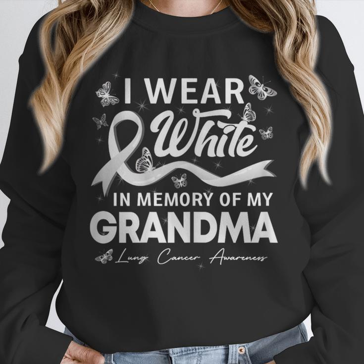 I Wear In Memory Of My Grandma Lung Cancer Unisex Sweatshirt I Wear In Memory Of My Grandma Lung Cancer Unisex Sweatshirt