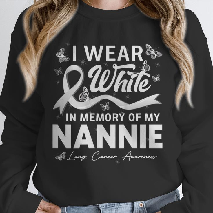 I Wear In Memory Of My Nannie Lung Cancer Unisex Sweatshirt I Wear In Memory Of My Nannie Lung Cancer Unisex Sweatshirt