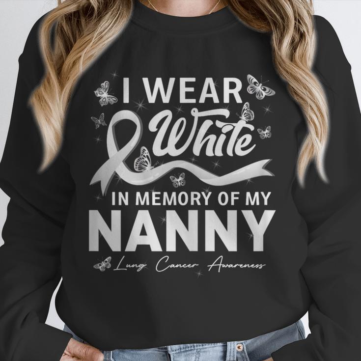 I Wear In Memory Of My Nanny Lung Cancer Unisex Sweatshirt I Wear In Memory Of My Nanny Lung Cancer Unisex Sweatshirt