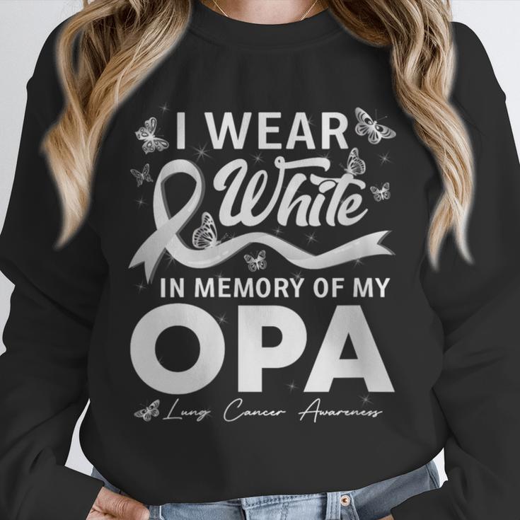 I Wear In Memory Of My Opa Lung Cancer Unisex Sweatshirt I Wear In Memory Of My Opa Lung Cancer Unisex Sweatshirt