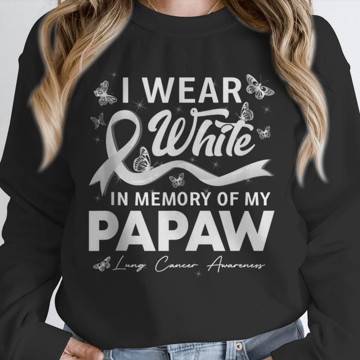 I Wear In Memory Of My Papaw Lung Cancer Unisex Sweatshirt I Wear In Memory Of My Papaw Lung Cancer Unisex Sweatshirt