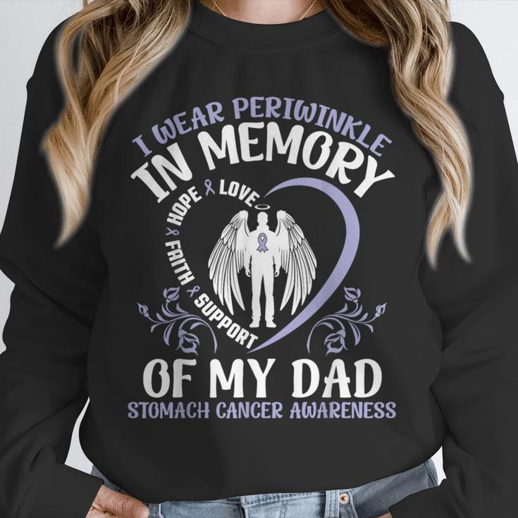I Wear Periwinkle In Memory My Dad Stomach Cancer Awareness Unisex Sweatshirt