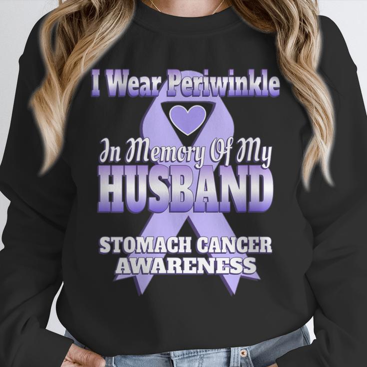 I Wear Periwinkle In Memory Of My Husband Stomach Cancer Unisex Sweatshirt