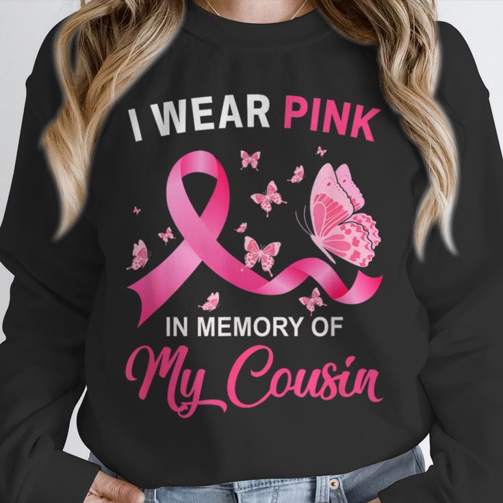 I Wear Pink In Memory Of My Cousin Breast Cancer Awareness Unisex Sweatshirt