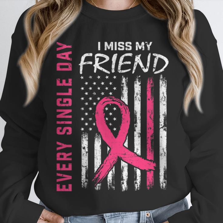 I Wear Pink In Memory Of Friend Breast Cancer Awareness Flag Unisex Sweatshirt I Wear Pink In Memory Of Friend Breast Cancer Awareness Flag Unisex Sweatshirt