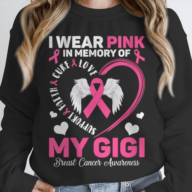 I Wear Pink In Memory Of My Gigi Breast Cancer Awareness Unisex Sweatshirt