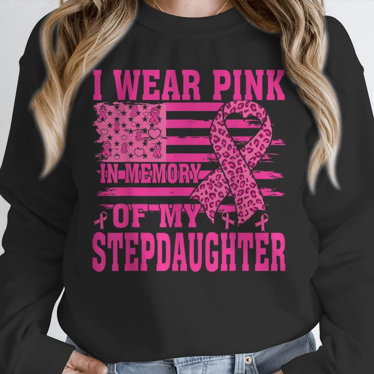 I Wear Pink In Memory Of My Stepdaughter Breast Cancer Unisex Sweatshirt