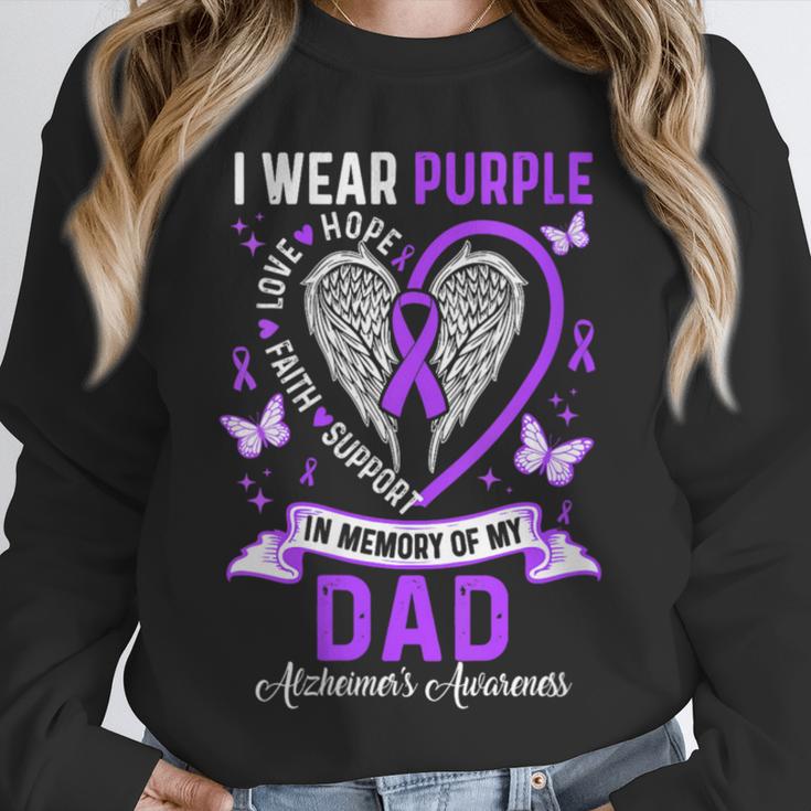 I Wear Purple In Memory Of My Dad Alzheimer's Awareness Unisex Sweatshirt I Wear Purple In Memory Of My Dad Alzheimer's Awareness Unisex Sweatshirt