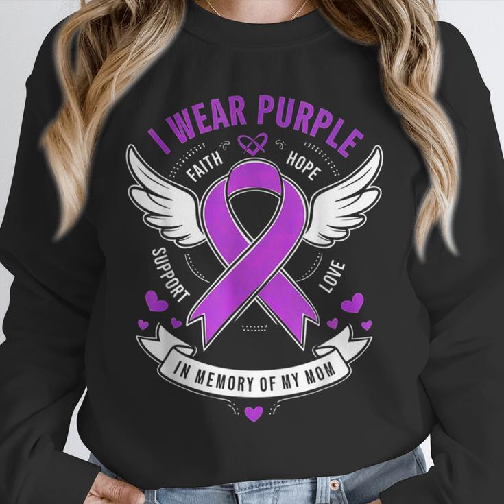 I Wear Purple In Memory Of My Mom Alzheimers Awarenesss Unisex Sweatshirt I Wear Purple In Memory Of My Mom Alzheimers Awarenesss Unisex Sweatshirt