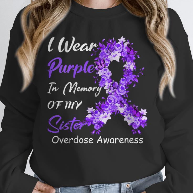 I Wear Purple In Memory Of My Sister Overdose Awareness Unisex Sweatshirt I Wear Purple In Memory Of My Sister Overdose Awareness Unisex Sweatshirt