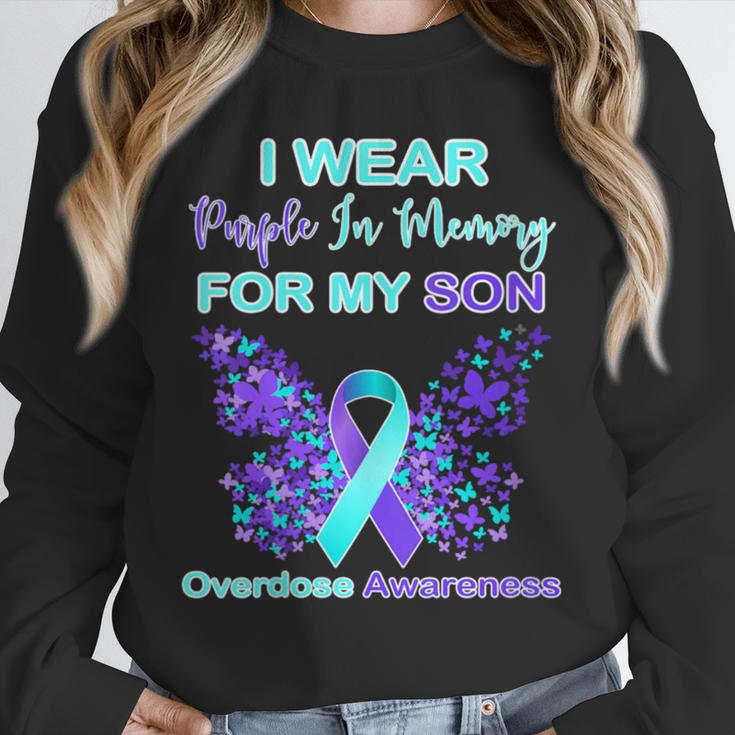 I Wear Purple In Memory For My Son Overdose Awareness Unisex Sweatshirt