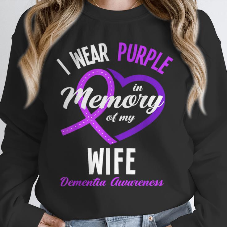 I Wear Purple In Memory For My Wife Dementia Awareness Unisex Sweatshirt I Wear Purple In Memory For My Wife Dementia Awareness Unisex Sweatshirt