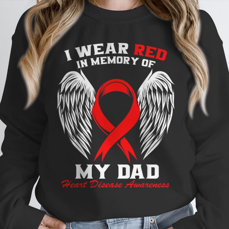 I Wear Red In Memory Of My Dad Heart Disease Awareness Month Unisex Sweatshirt