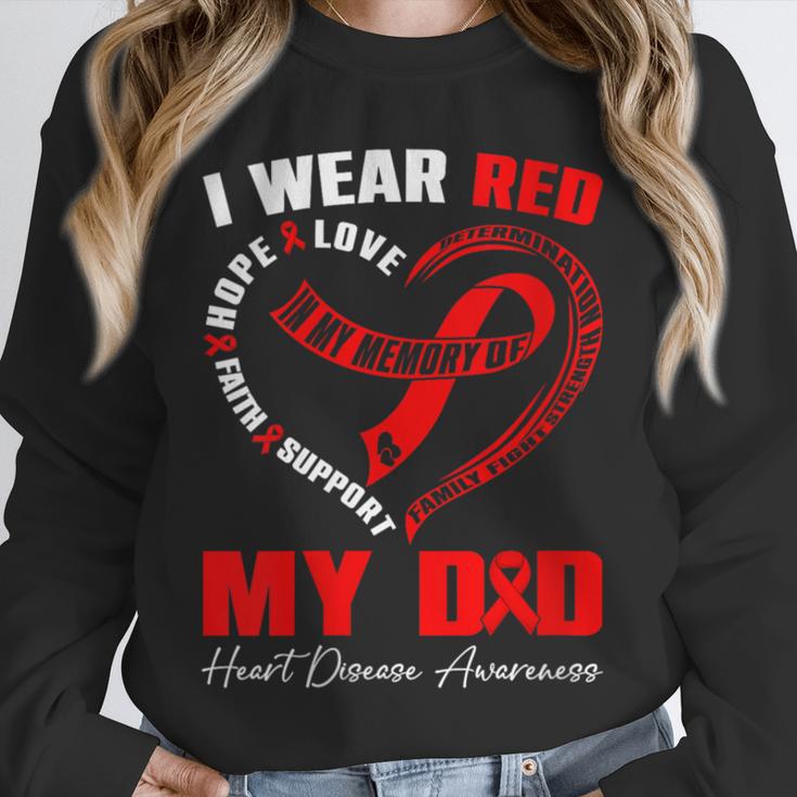 I Wear Red In My Memory Of My Dad Heart Disease Awareness Unisex Sweatshirt I Wear Red In My Memory Of My Dad Heart Disease Awareness Unisex Sweatshirt