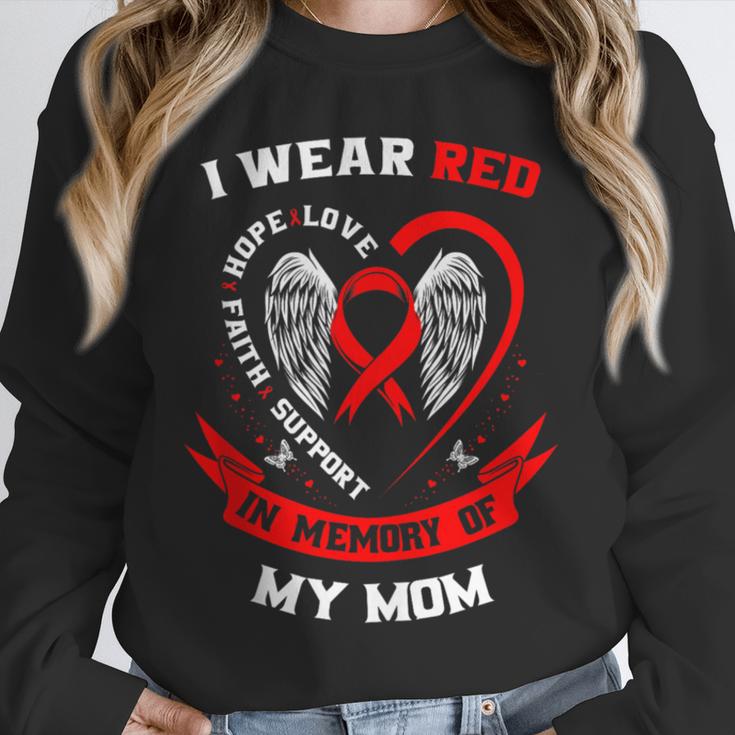 I Wear Red In Memory Of Mom Heart Disease Awareness Month Unisex Sweatshirt