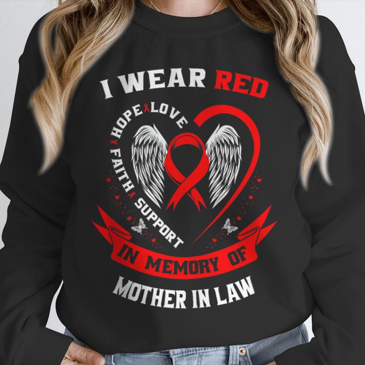 Wear Red In Memory Of Mother In Law Heart Disease Awareness Unisex Sweatshirt Wear Red In Memory Of Mother In Law Heart Disease Awareness Unisex Sweatshirt