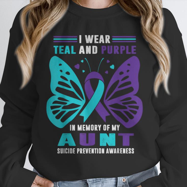 I Wear Teal And Purple In Memory Of My Aunt Unisex Sweatshirt