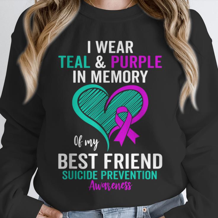 I Wear Teal And Purple In Memory Of My Friend Mental Health Unisex Sweatshirt I Wear Teal And Purple In Memory Of My Friend Mental Health Unisex Sweatshirt