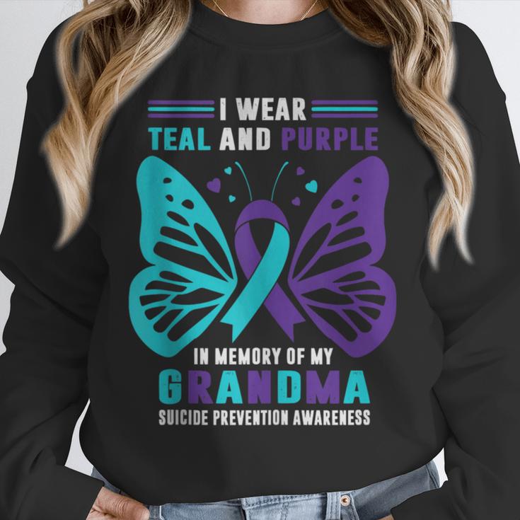 I Wear Teal And Purple In Memory Of My Grandma Unisex Sweatshirt I Wear Teal And Purple In Memory Of My Grandma Unisex Sweatshirt