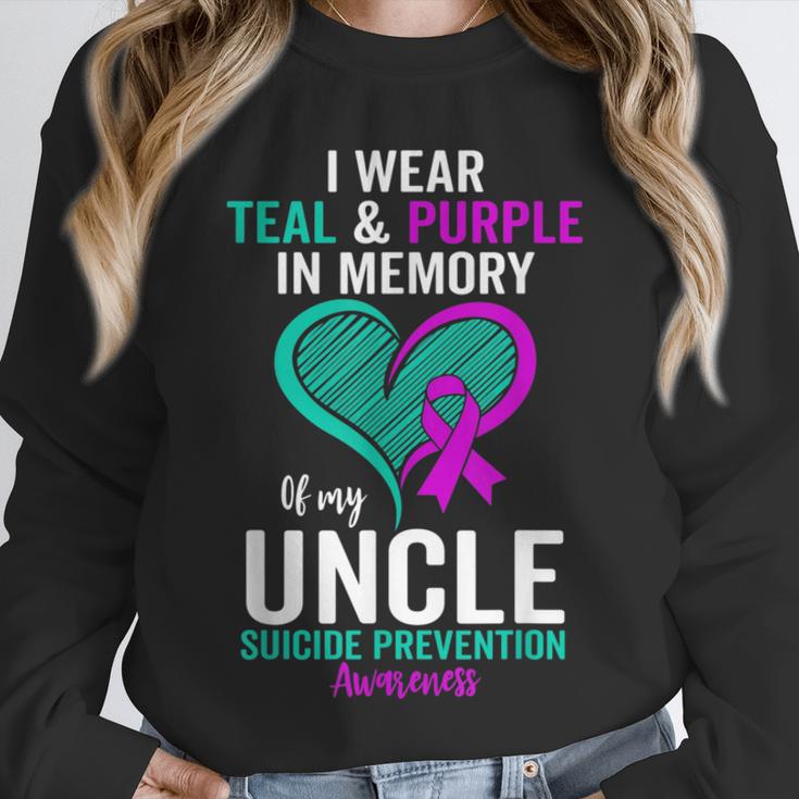 I Wear Teal And Purple In Memory Of My Uncle Mental Health Unisex Sweatshirt I Wear Teal And Purple In Memory Of My Uncle Mental Health Unisex Sweatshirt