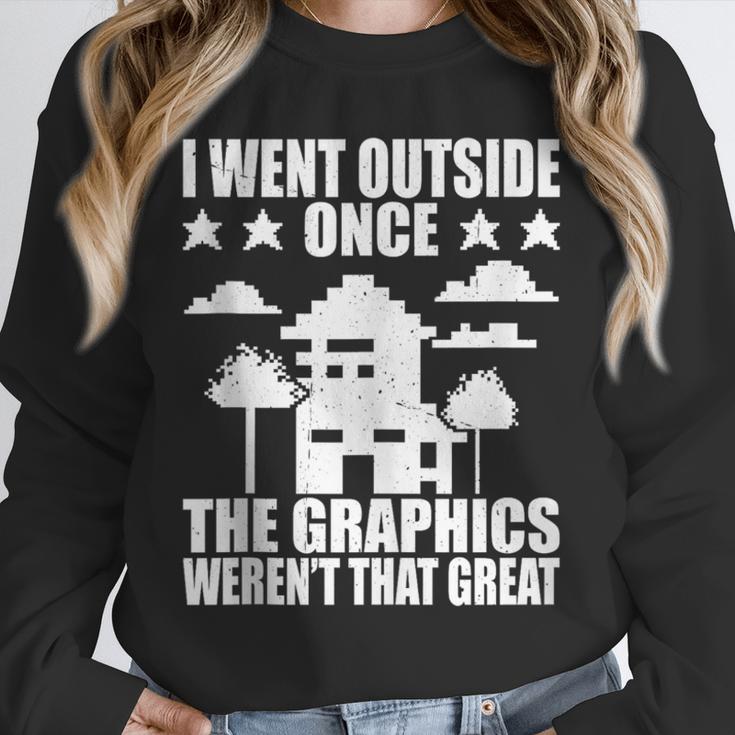 I Went Outside Once Introverts Joke Social Loner Unisex Sweatshirt I Went Outside Once Introverts Joke Social Loner Unisex Sweatshirt