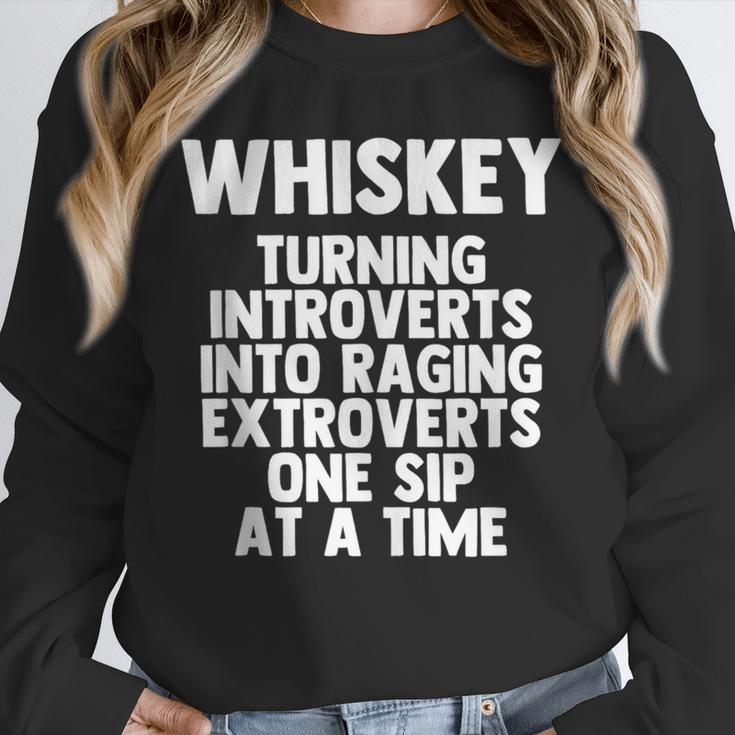 Whiskey Lovers Extrovert Quote Introvert Alcohol Drink Humor Unisex Sweatshirt