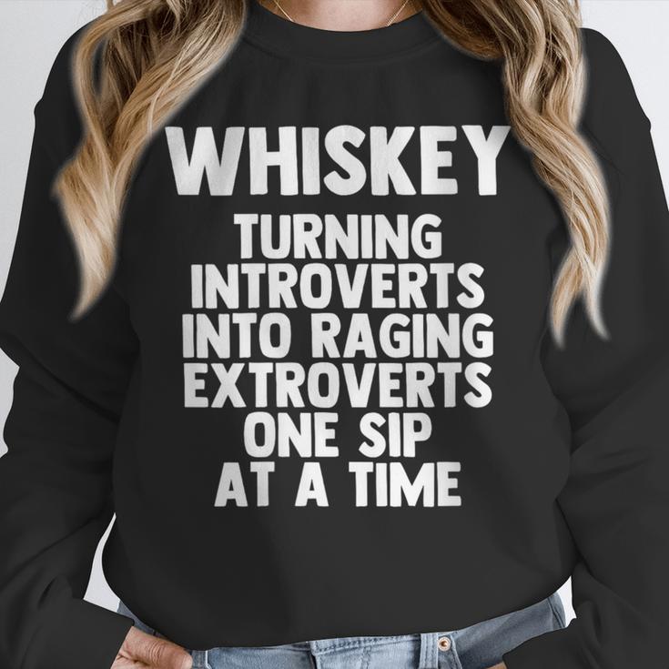 Whiskey Lovers Extrovert Quote Introvert Alcohol Drink Humor Unisex Sweatshirt