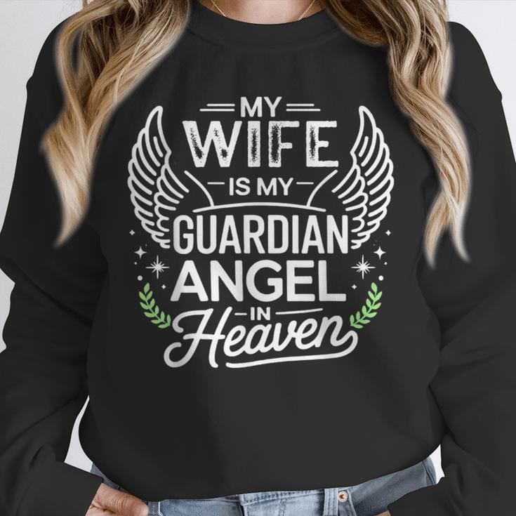 My Wife Is My Guardian Angel In Heaven Memory Memorial Unisex Sweatshirt