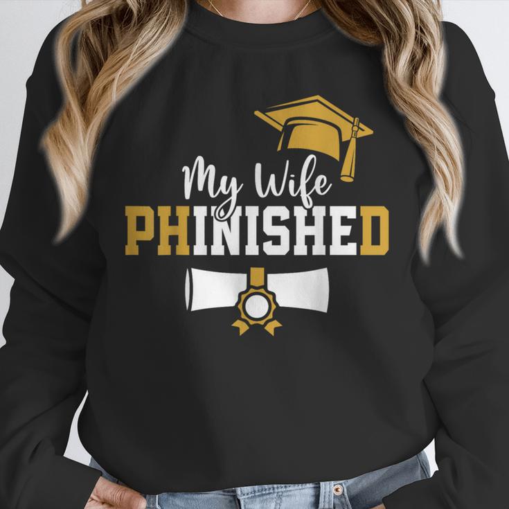 My Wife Phinished PhD Graduation Family Matching Unisex Sweatshirt