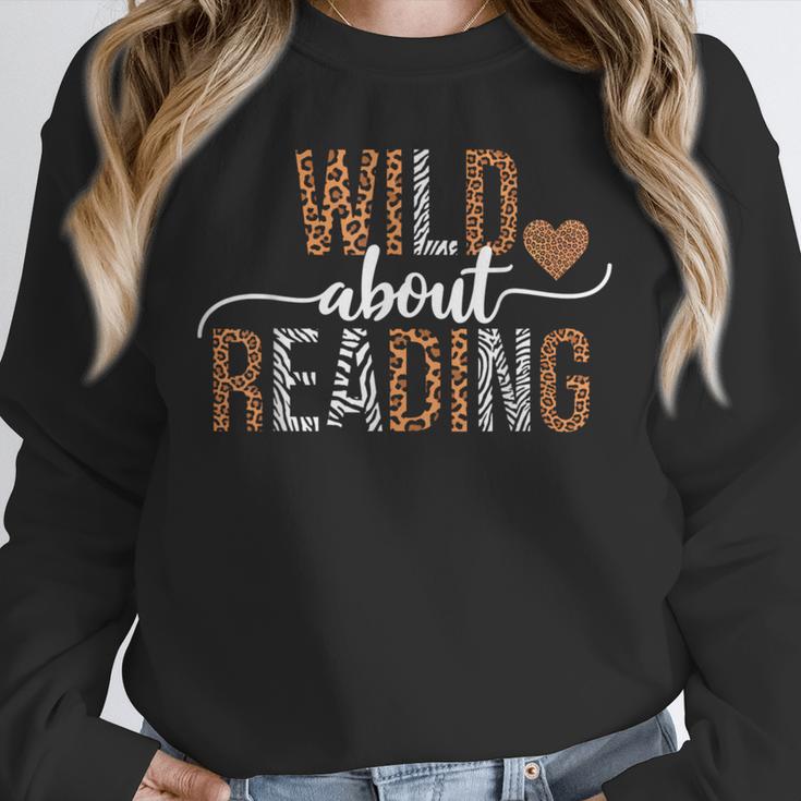 Wild About Reading Books Reader Lover Librarian Bookworm Unisex Sweatshirt