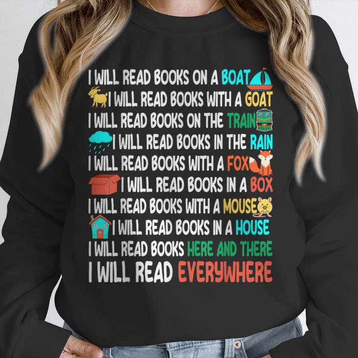 I Will Read Books On A Boat & Everywhere Reading Book Unisex Sweatshirt