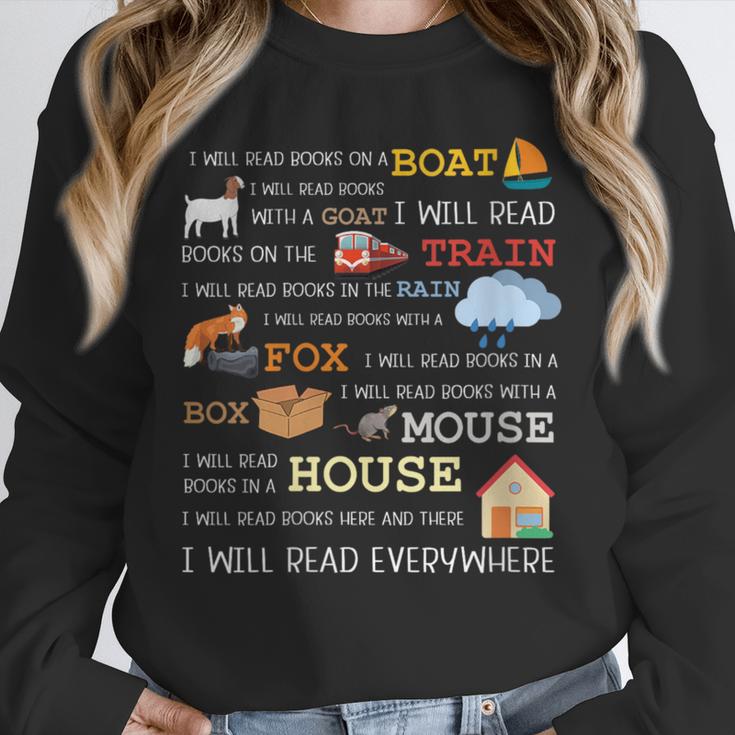 I Will Read Books On a Boat & Everywhere Reading Unisex Sweatshirt