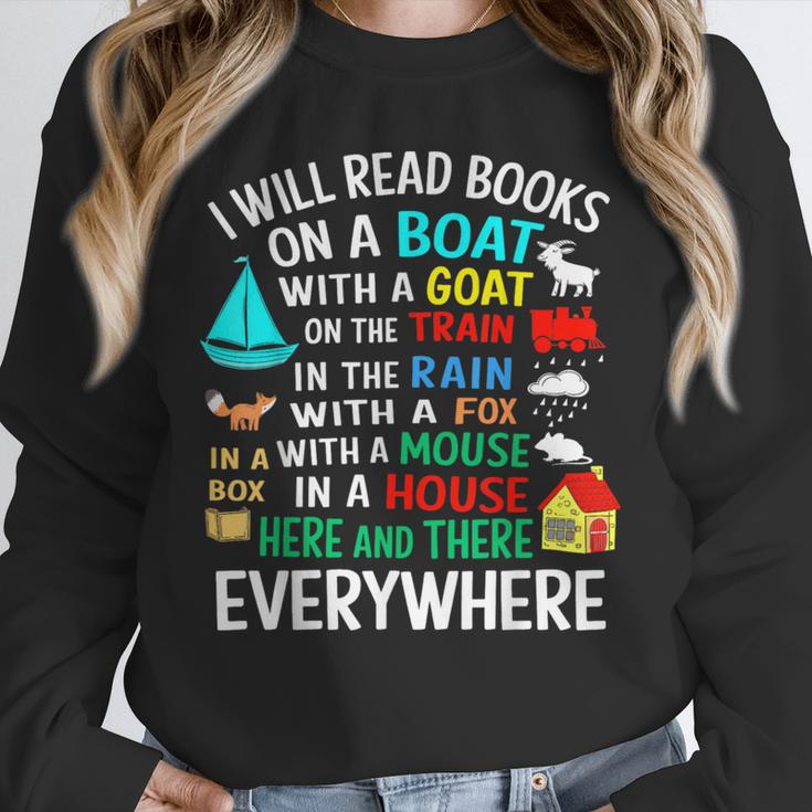 I Will Read Books On A Boat & Everywhere Unisex Sweatshirt I Will Read Books On A Boat & Everywhere Unisex Sweatshirt