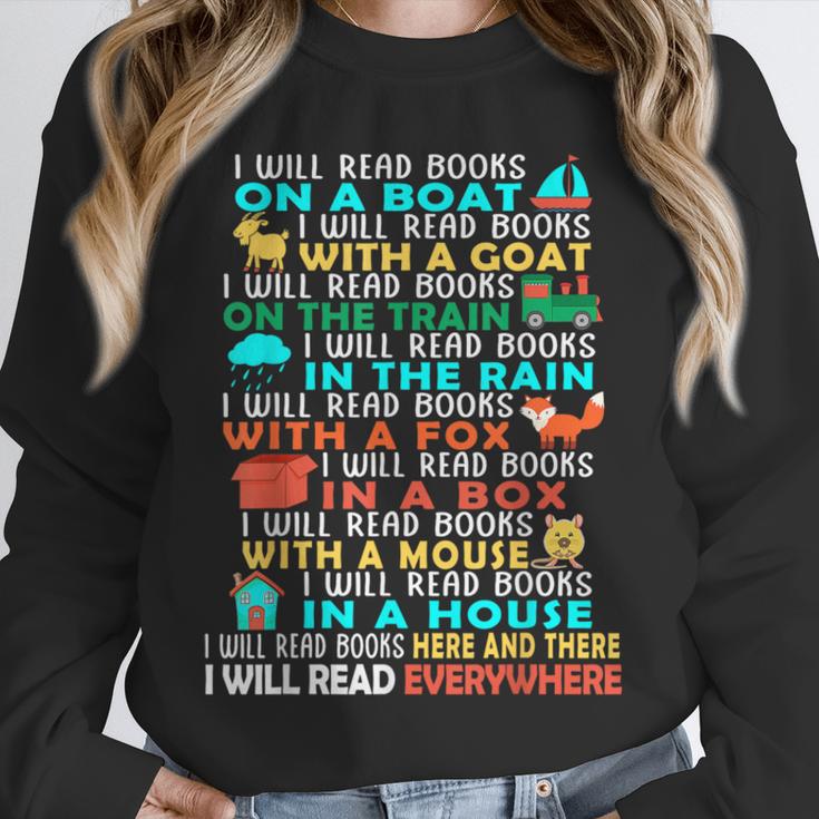 I Will Read Books On A Boat Kids Reading Read Books Unisex Sweatshirt
