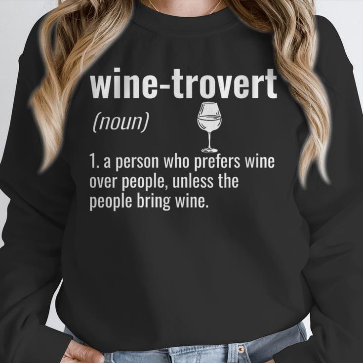 Wine-Trovert Wine Humor Definition Introvert Unisex Sweatshirt Wine-Trovert Wine Humor Definition Introvert Unisex Sweatshirt
