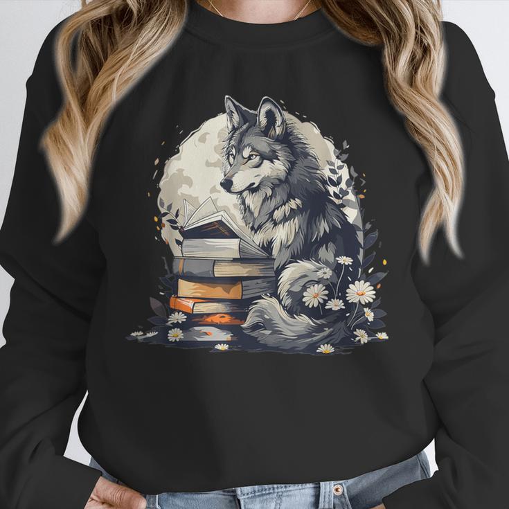 Wolf Reading Book Librarian Library Wolves Unisex Sweatshirt Wolf Reading Book Librarian Library Wolves Unisex Sweatshirt